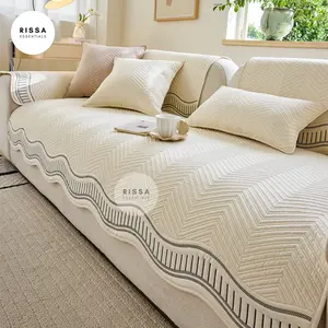 [RISSA] Alas Sofa Fuwa Serbet Taplak Sofa Mat Tempat Duduk Dekorasi Modern Home Decor Kain Motif Kain Flatlay Backdrop Prop Foto Layout Aesthetic Foto Studio Rissa Essentials