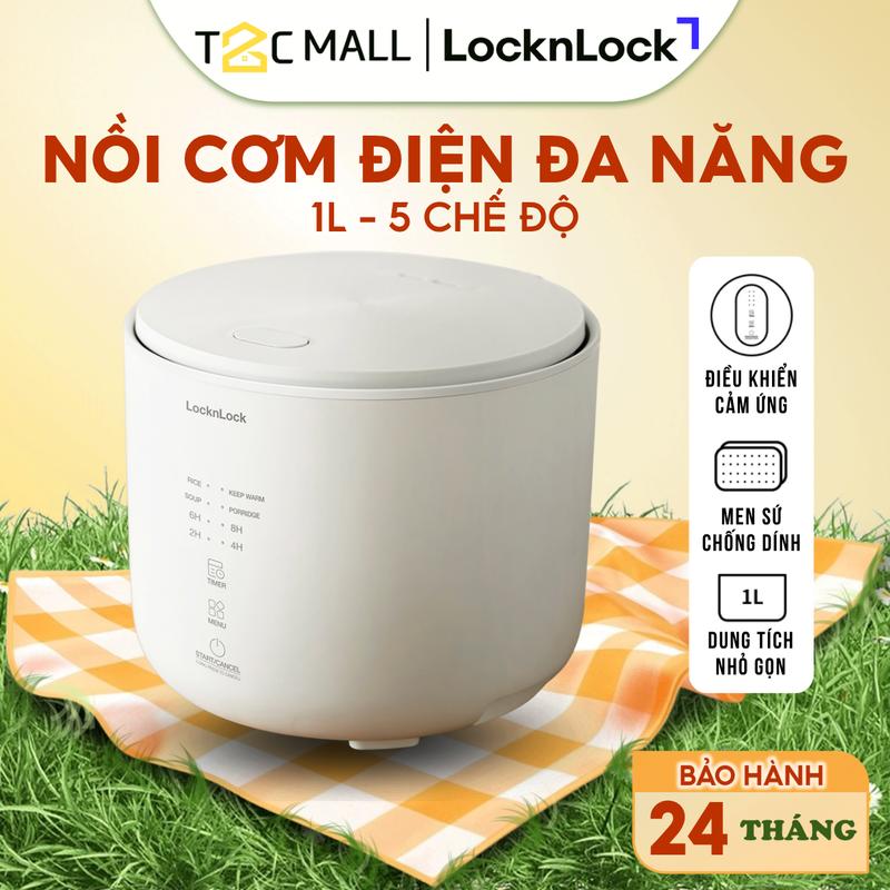  Nồi Cơm Điện LocknLock Nồi Cơm Mini Nhỏ 1L Chống Dính Chính Hãng Cao Cấp Cute EJR334IVY - T2C Mall Nấu Cơm Cooker Nấu Ăn nồi  cơm 