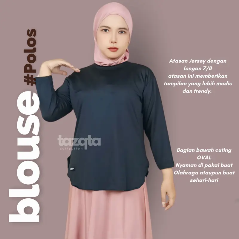 Baju Atasan Oval Jersey Daily  Sporty Polos Saku List BY TAZQTA 4