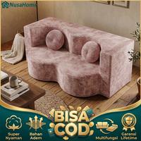 Gambar NusaHome Sofa Bed Minimalis Kasur Lipat Lesehan Lantai Nyaman Busa High Density Extra Tebal Desain Kekinian Hemat Tempat Cocok Untuk Apartemen Kost tamu kursi premium togo ruang sempit - Abu-abu, 120*200*40CM dari NusaHome.ID Kab. Tangerang 1 Tokopedia