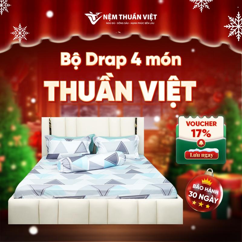 Giá Tốt Livestream Bộ Ga Giường Mền Thuần Việt - Lụa Thoáng Mát Thấm Hút Mồ Hôi Tốt - bộ chăn ga gối đệm