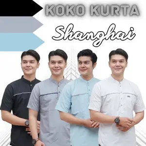 Baju Koko Lengan Pendek Bahan  Katun Adem dan Halus Nyaman Koko Kurta