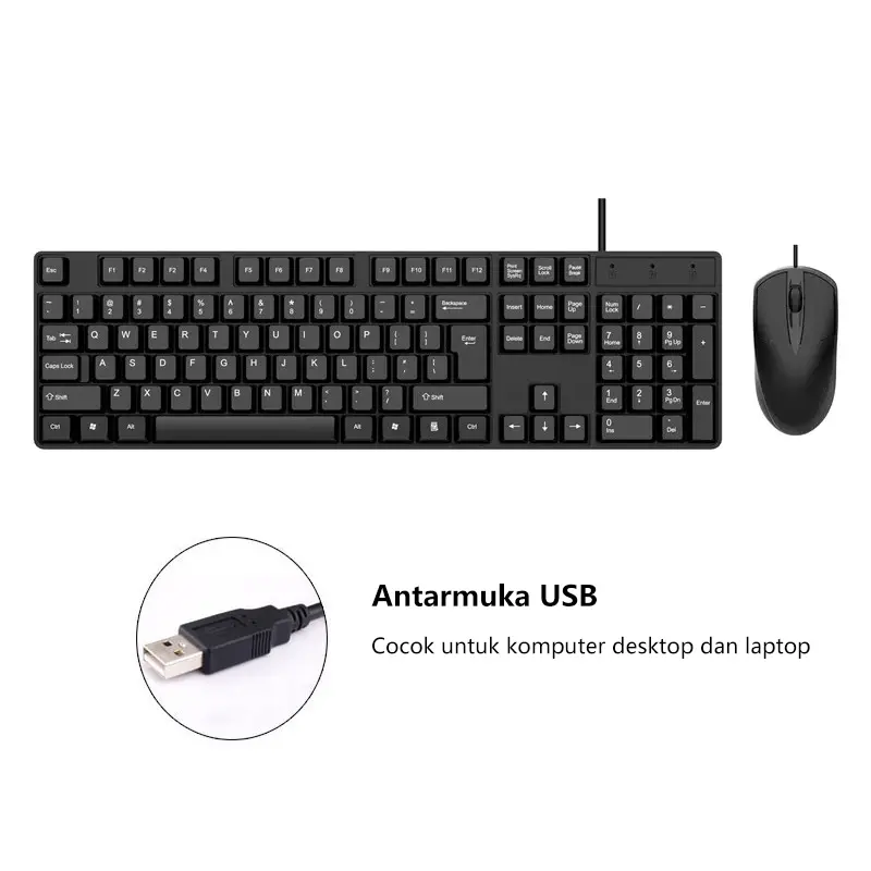 【COD】NETPACLIFE K12 Keyboard Gaming Mekanis Mouse Nirkabel USB Keyboard Mekanis + Set Mouse Kombinasi Asli 2