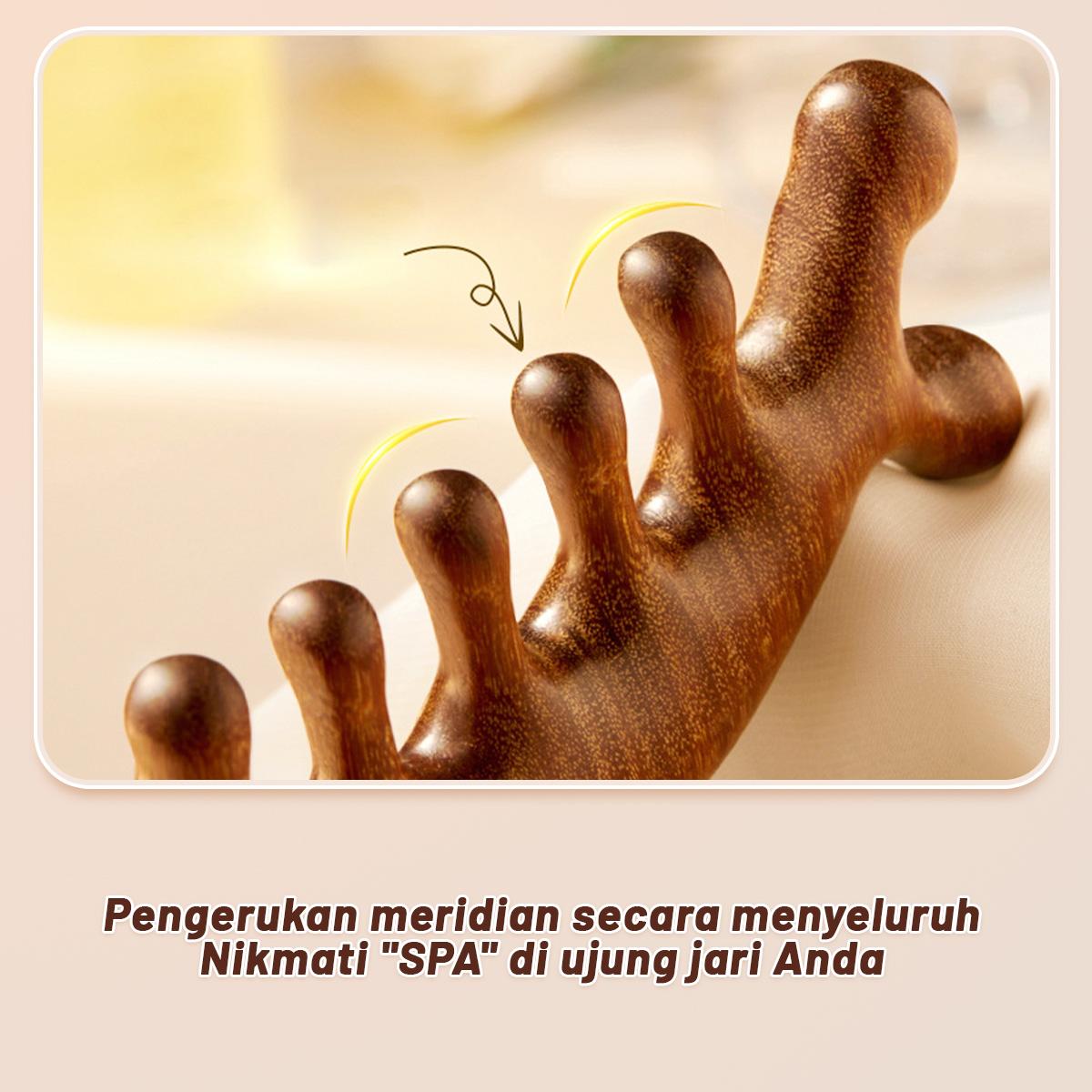 Sisir Pijat Meridian Kayu Cendana Sisir Pijat Lima Gigi Sisir Meridian Multifungsi Pengerukan Anti-statis Rumah Tangga Anti-penumpahan Anti-statis