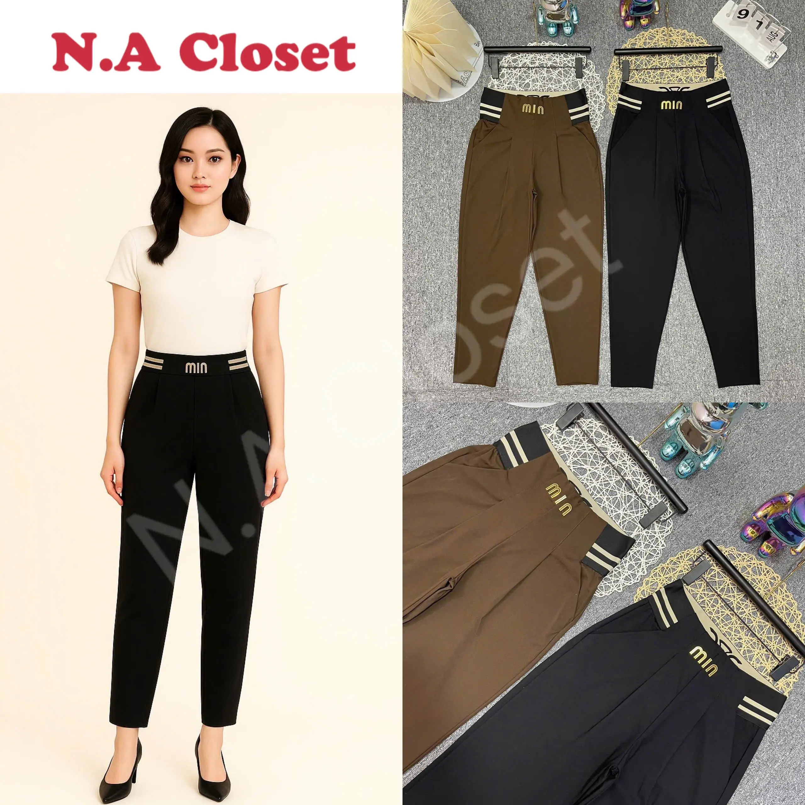 Quần Baggy Min Chất Liệu U mì co giãn 4 chiều -B142