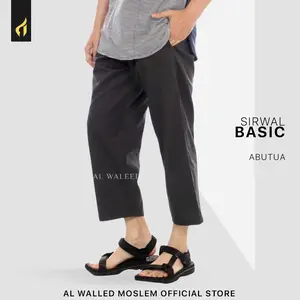 Al Waleed Moslem Celana sirwal  basic warna abu tua Polos