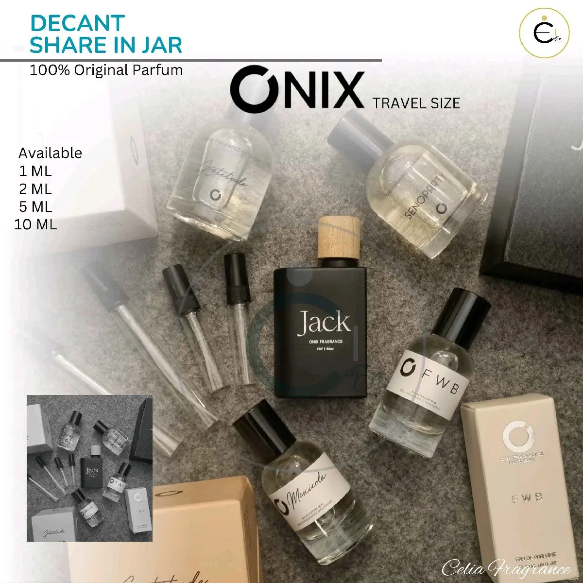 ONIX Decant (Share in Jar) – Travel Size ONIX Mexicola FWB Senoparty Gratitude Jack Share in Bottle Decant ONIX Mexicola FWB Senoparty Gratitude Jack