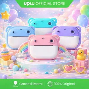 UPLU Kamera Anak Digital Mini Dual Camera Instant Print Foto Layar FHD 2 Inch Resolusi 12 Megapixel dengan Baterai Rechargeable & Fun Filters Garansi Resmi 100% Original