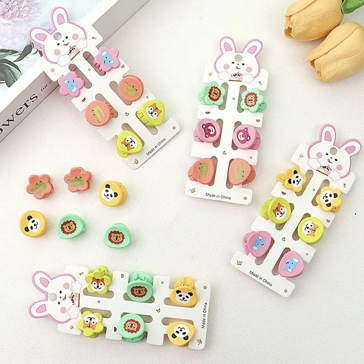 6PCS / SET JEPITAN RAMBUT MINI ANAK DOFF KARAKTER / AKSESORIS JEPIT RAMBUT MINI KOREAN / JEPIT PONY BABY / JEDAI RAMBUT ANAK LUCU