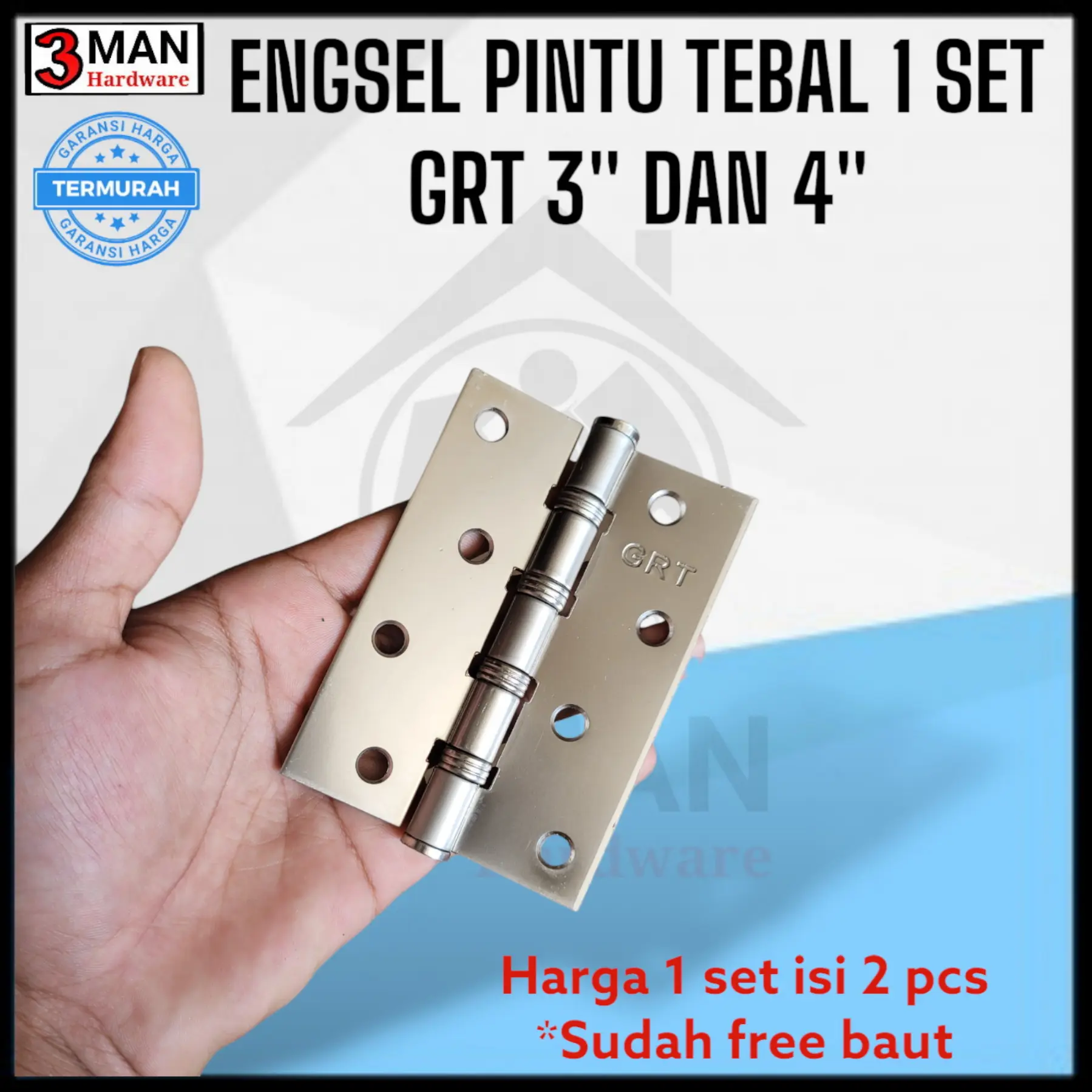 ENGSEL GRT 3INCH DAN 4INCH / ENGSEL PINTU GRT