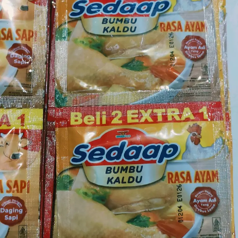 SEDAP BUMBU KALDU 108PCS netto 9 Gram varian sapi dan varian ayam [Bisa MiX] Bubuk Kaldu Bahan Penyedap Msg Masakan 6