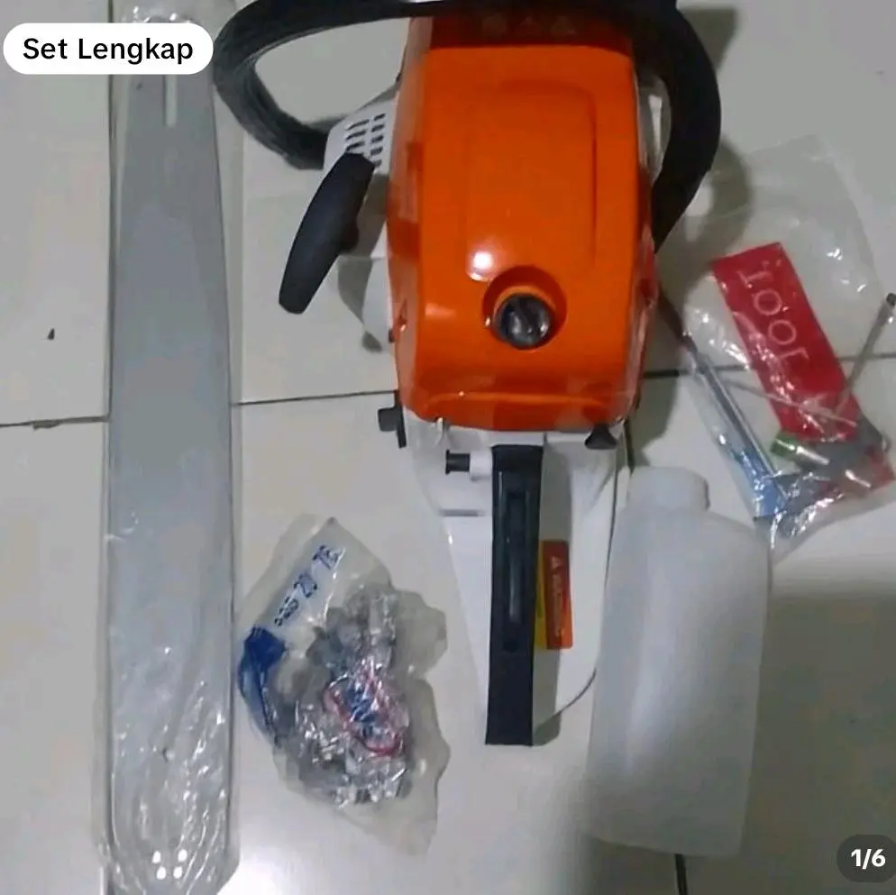 Mesin Chainsaw Gergaji 58cc Reaim Lengkap siap pakai dengan aksesoris Lengkap