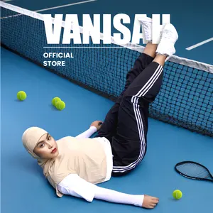Sport Hijab AirySilk Hijab Olahraga Instan Muslim Nyaman Spandex Kombinasi Keringat Tidak Panas Adem Syar'i Sporty Bergo Cantik Panjang