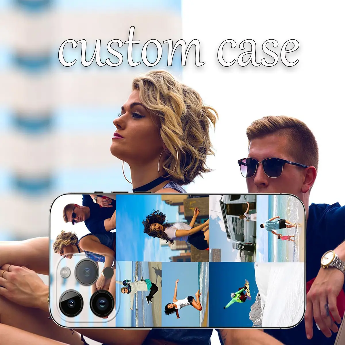 1PCS DIY Custom Personalized Photo Phone Case Image Picture Clear Case For iPhone 16 15 14 13 12 11 Plus XS Pro Max 7G 8Plus Family Gift For Mom Dad Girlfriend Boyfriend
