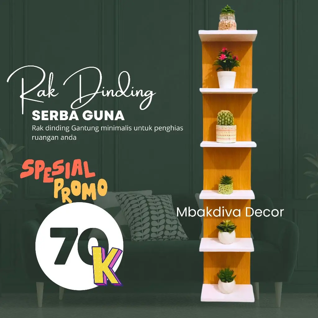 Rak dinding tempel serbaguna hiasan dekorasi rumah kosmetik vas bunga ambalan rak dinding 100cm Kayu Biru Pink Putih