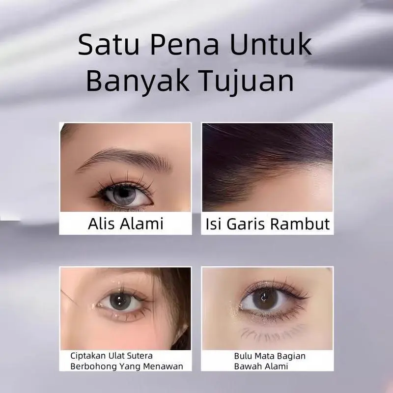 Model Tingkatan New Double Tip Eyebrow Pencil/ Pensil alis 2 cabang Lembut Long-Lasting 12H Tahan air Tahan Keringat Waterproof {COD} 6