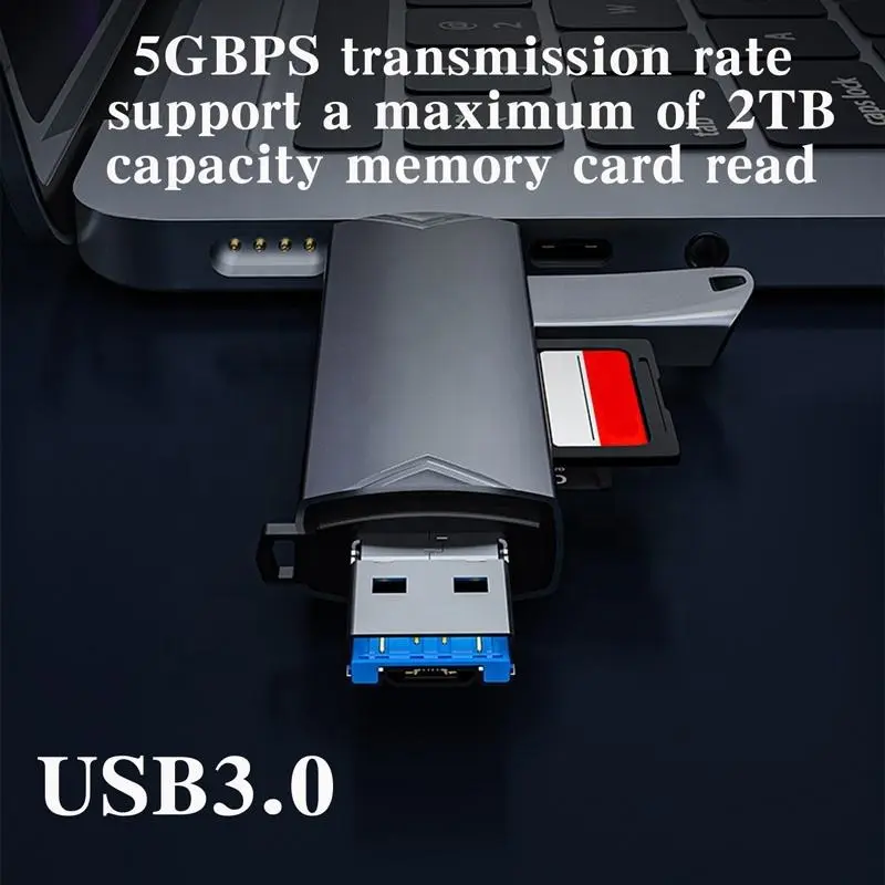 Đầu đọc thẻ USB3.0 2.0 Type-c Micro USB Điện thoại Android Máy tính Macbook Trung tâm OTG đa năng Máy ảnh Đĩa SD / TF / U HUB USB 5