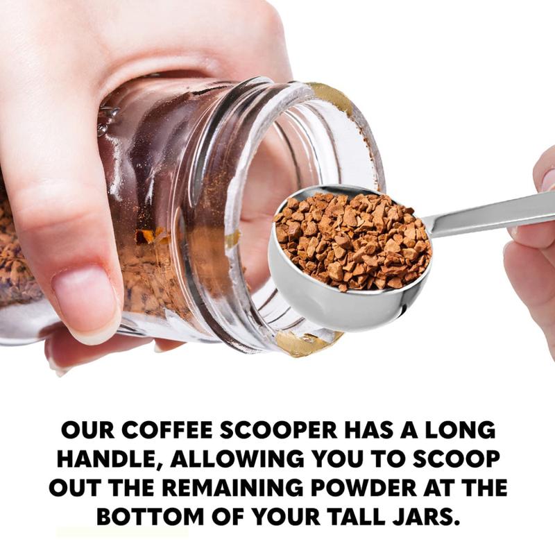 Product Introduction of 【BIG SALE】Coffee Scoop，Stainless Steel Coffee Scoop Measuring Tablespoon and Scooper with Long Handles 35