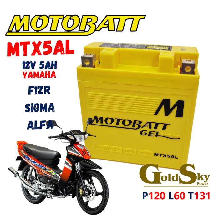 Aki Fiz R Promo MOTOBATT AKI MOTOR FIZR SIGMA ALFA MTX5AL GM5Z GT6A YB5L GEL MF ...
