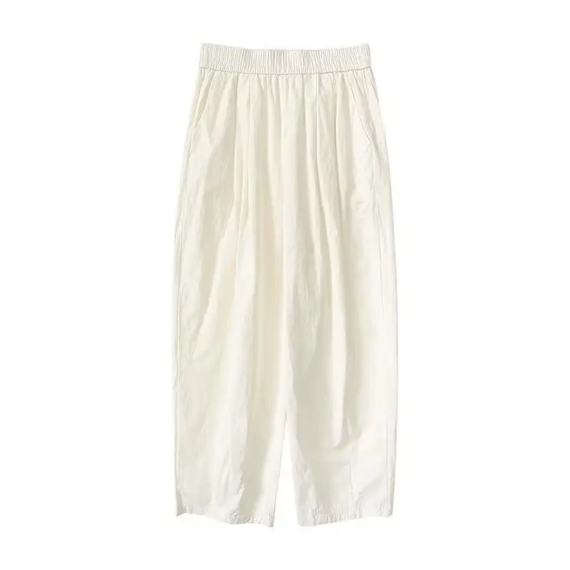 Q368 Quần Baggy Dáng Lửng Đũi Mềm Mát Cạp Chun Lưng Cao Dài 92cm | BigBuy360 - bigbuy360.vn