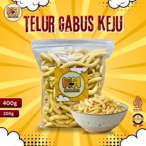 Telur Gabus Keju Gurih Jajanan Camilan Cendol Keju Asin Premium 400g HHSNACKS