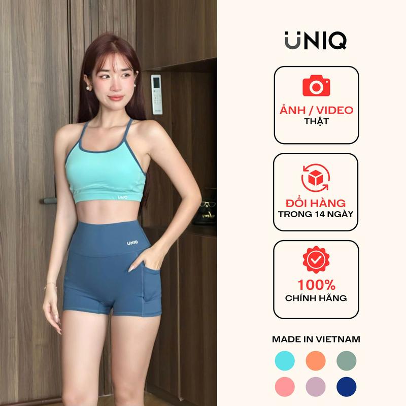 Bộ Đồ Tập Gym Yoga Nữ UNIQ Cool Peel - Áo Hai Dây Khoét Lưng & Legging Đùi