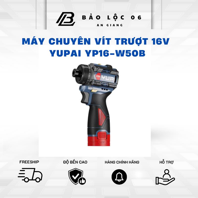  YUPAI Máy Vặn Vít Pin 16V YP16-W50B - Động Cơ Khỏe Pin Bền 2.0Ah Siết Ốc Nhanh Chóng 20 Cấp Trượt 3 Cấp Chỉnh Lực Tốc Độ 2 Chế Độ Lực Siết 50 N.m 