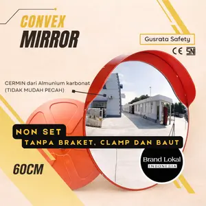 Convex Mirror 60cm Cermin Cembung Dekorasi Dinding Rumah Cafe Interior Estetik Wide Mirror (NON SET: TANPA BRAKET, CLAMP DAN BAUT)