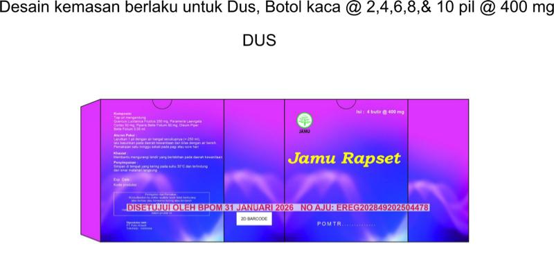 Jamu Rapset Acil imah - Perawatan Feminine untuk Kesehatan