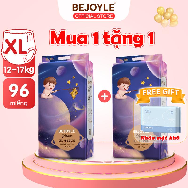 【Combo 2 bịch  bỉm quần Bejoyle cao cấp size S/M/L/XL/XXL/XXXL bỉm Bejoyle quần xxl bỉm chính hãng tã quần cho bé bỉm trẻ em bỉm Bejoyle 48+48 miếng quần Bộ Trẻ mới tập đi