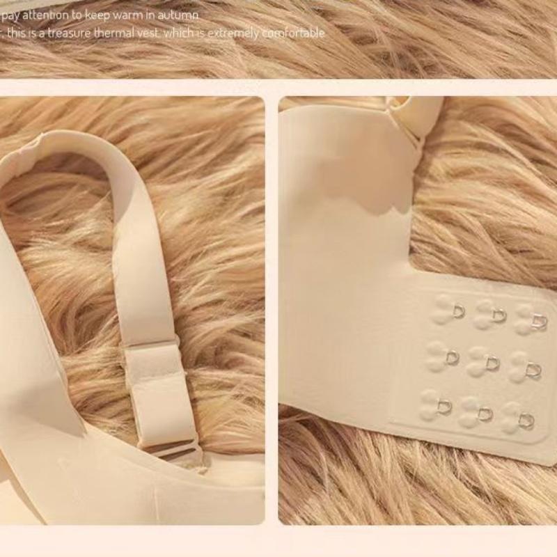 Non Marking Bra Female Big Breasts Look Small Gathering Up Top Correction Adjustable Prevent  Sagging 8