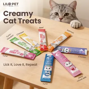 LILO WET FOOD Paket Hemat Creamy Treats Aowang – Snack Lickable Lezat untuk Kucing, Tekstur Creamy & Tinggi Nutrisi 15gr