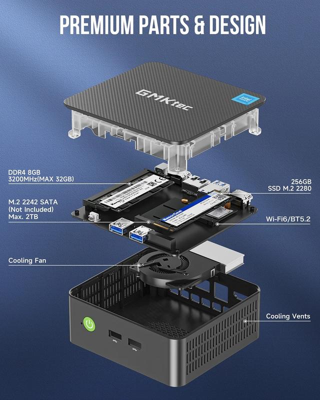 MINI PC Gaming Intel Twin Lake N150 GMKtec Nucbox G3 Plus 16GB RAM 512 SSD NVME - Windows 11 pro 4k Display 5