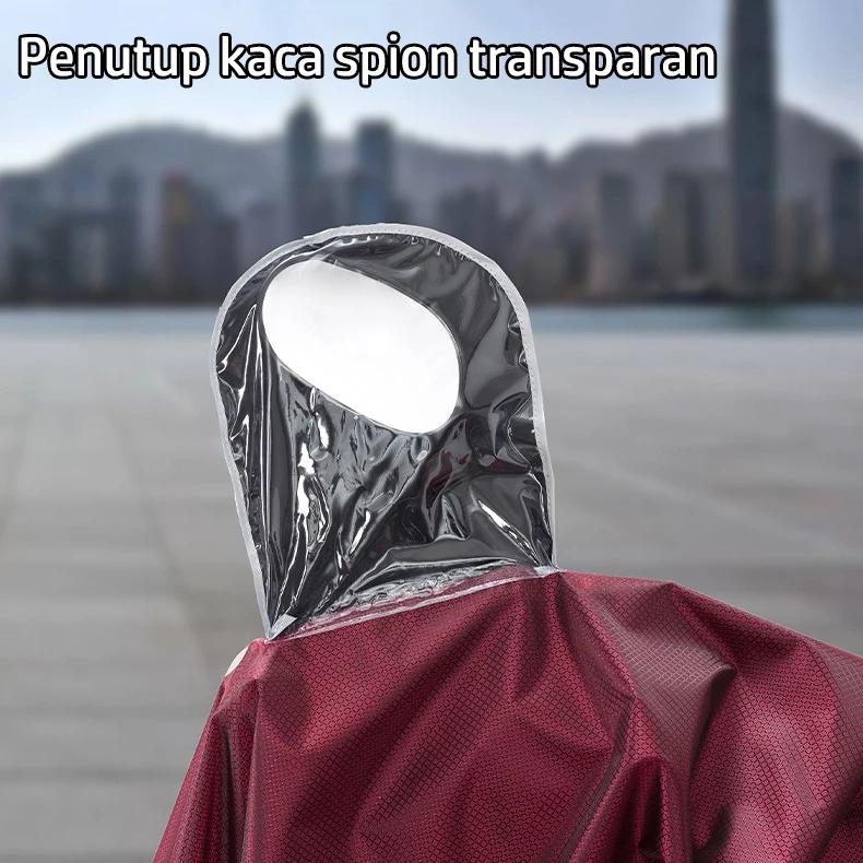 JAS HUJAN MOTOR 2 KEPALA FULL BODY MOTOR DOUBLE PONCO 2 KEPALA FULL COVER MOTOR RAINCOAT 2-in-1 COAT 4