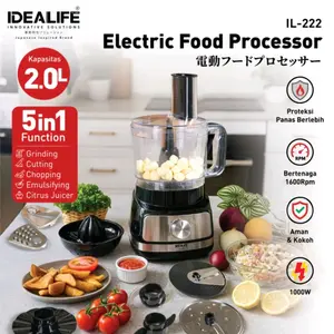 IDEALIFE Electric Food Processor Penggiling Pemulat Listrik IL-222