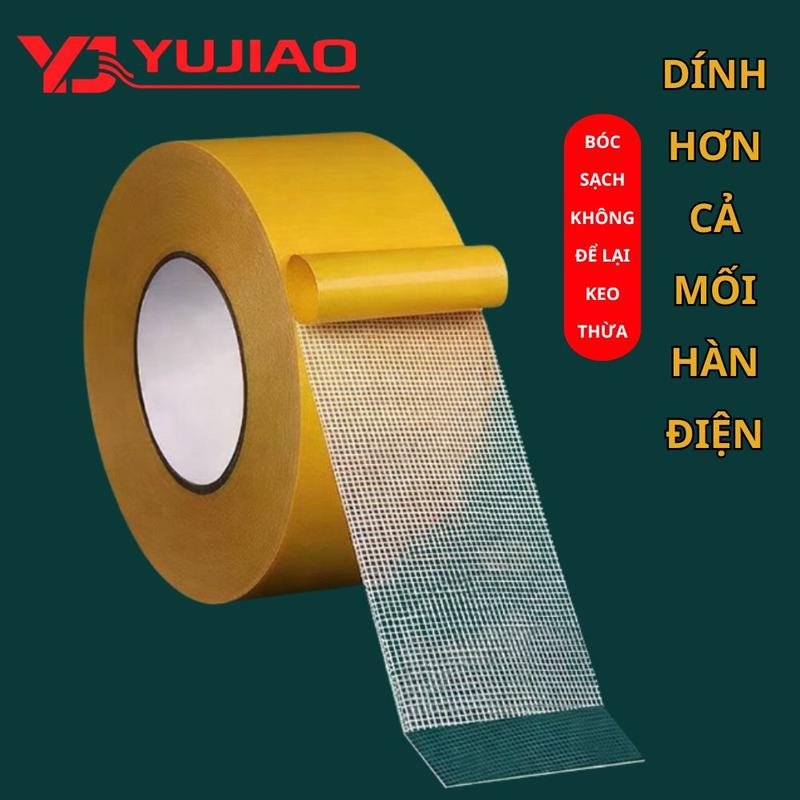 Băng keo hai mặt sợi vải siêu dính, băng dính không để lại vết, chống trượt,…
