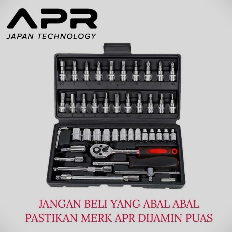 FFE43 PROMO TEKkIRO kunci sock 46pc HONDA by APR JAPAN kualitas sangat kuat garansi resmi socket shock set sok/ AP46 7