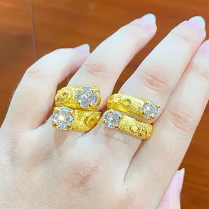 Cincin mas lapis selisih mata2 gliter & bunga lapis mas99 (100ml) Rings