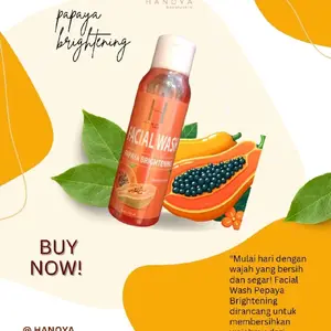 HANOYA Facial Wash papaya Brightening  BPOM | Sabun pepaya cair
