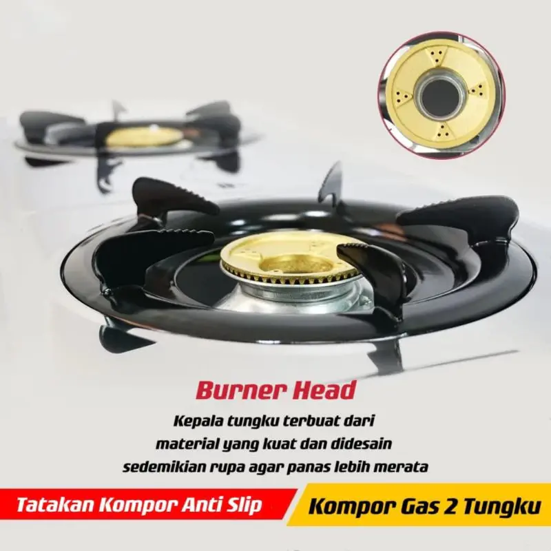 (COD) OMICKO Kompor Gas 1 Tungku Api Biru Hemat Gas & Tahan Lama dapur kecil burner 4