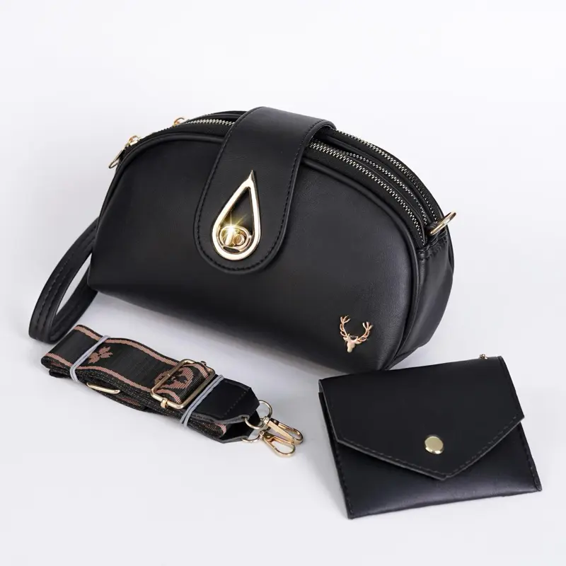 Anomela - Tas Lotus - Tas Tangan dan Selempang Wanita - Tas Wanita Murah Hitam Kulit Pink