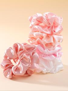Set de 10 ligas para el cabello de satín degradado para niñas, disponible en múltiples colores, elegantes bandas de goma para coleta baja, accesorios para todas las estaciones