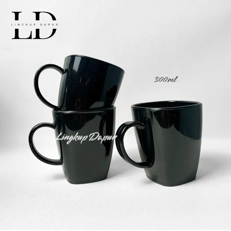(6 pcs / 1 lusin) GELAS MINUM SEMI MELAMINE 300ml DINNERWARE