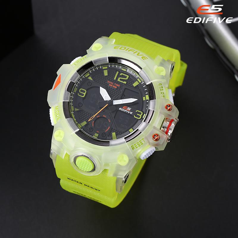 Edifive Quartz Chronograph Sport Rubber Watch Water Resist Navigator IT8033 3