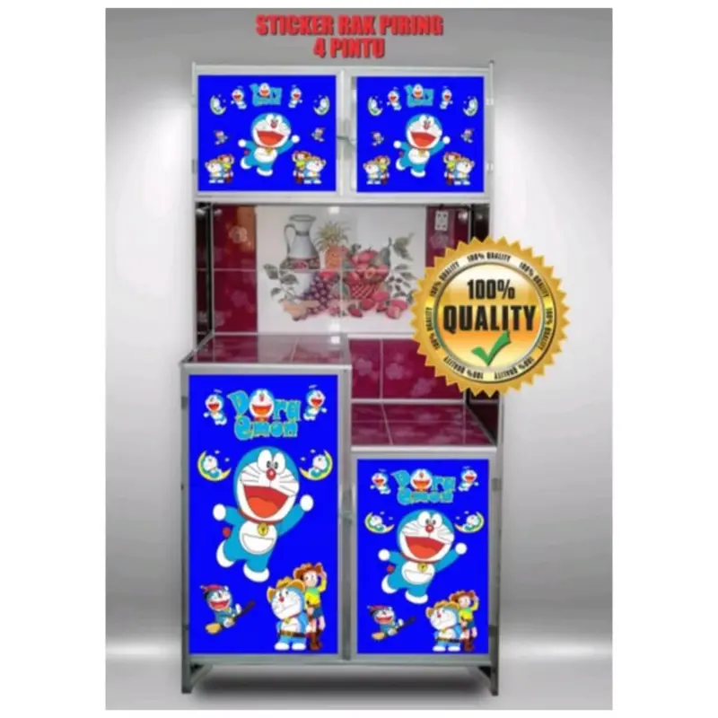 STIKER RAK PIRING 4 PINTU MOTIF KARAKTER Sticker 2