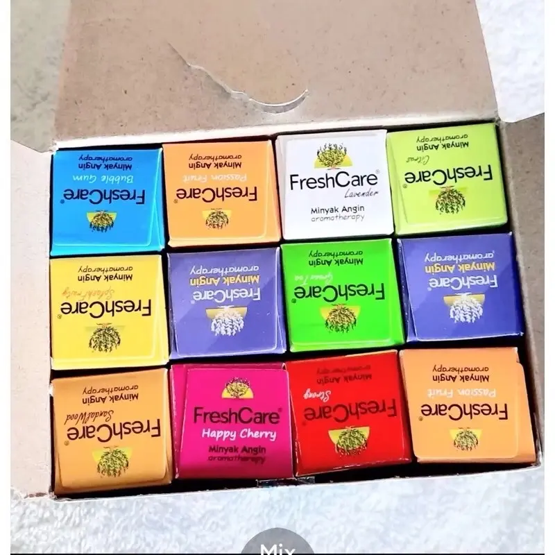 Mix Box 12pcs Fresh care Minyak Angin Roll on AROMATHERAPY Essential