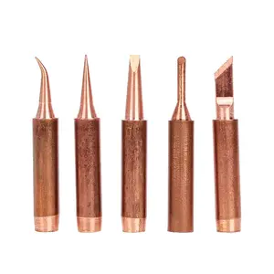 5pcs 900M-T Pure Copper Soldering Iron Tip Lead-free Solder Tips Welding Head BGA Soldering Tools Branding Iron - Set A -5PCS