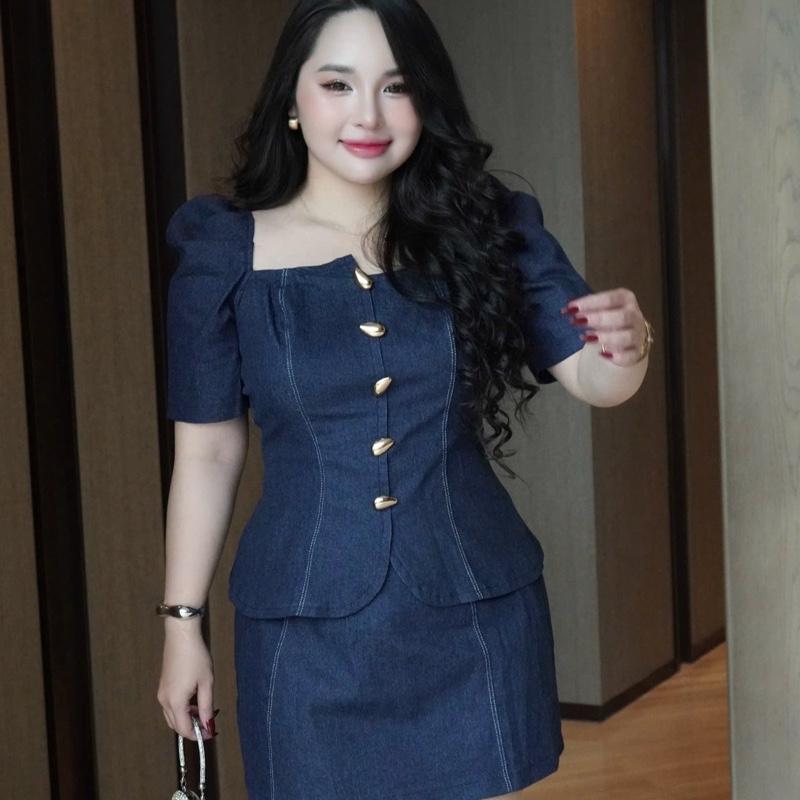  S77 SET ĐỒ BIGSIZE CHẤT JEAN MÁT SANG DỄ MẶC CHO NHỮNG BUỔI HÒ HẸN NHẸ 