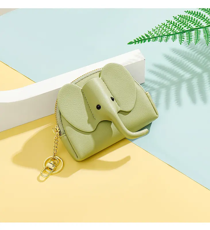 TAOMICMIC Dompet Koin Wanita Dompet Gajah Gantungan Tas Y8909 Bahan Kulit PU Leather Premium Uang Kartu 2