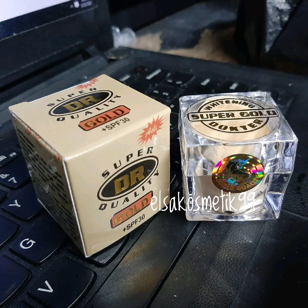 Cream Dr Gold Day and Night HOLO KUDA [1 Pcs] untuk Wajah Cerah dan Pelembab - Pencerah, Hitam Perawatan